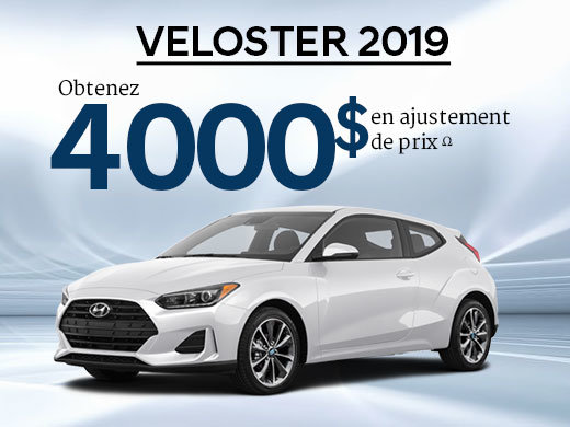 Jusqu'à 4 000$ en ajustement de prix sur TOUS les Veloster 2019! chez Hyundai Trois-Rivières à Trois-Rivières