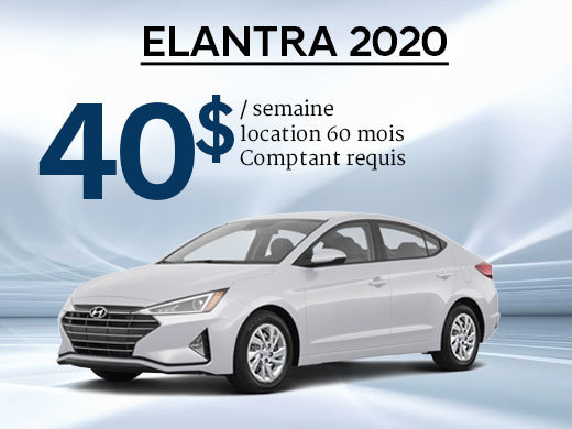 Seulement 40$/semaine pour une Hyundai Elantra 2020 chez Hyundai Trois-Rivières à Trois-Rivières