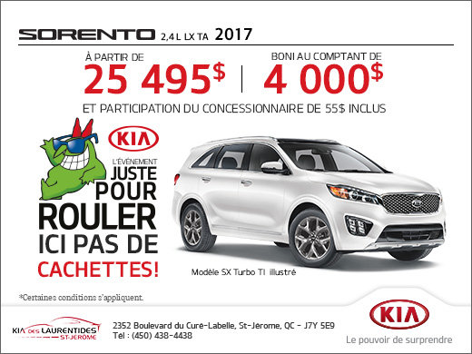 Le tout nouveau Sorento 2017 en location