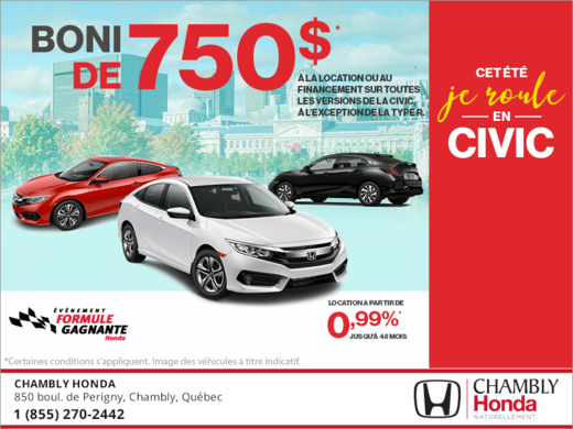 Louez la Honda Civic 2018!