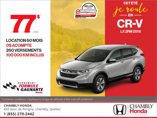 Louez la Honda CR-V 2018!