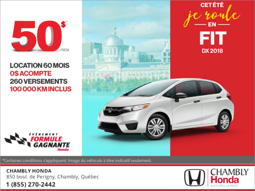 Louez la Honda Fit 2018!