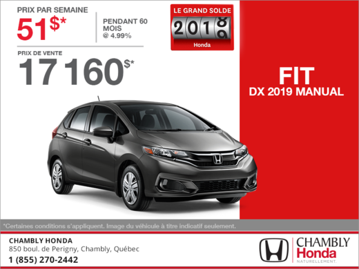 Louez la Honda Fit 2019!