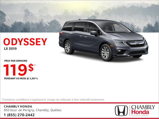 Louez la Honda Odyssey 2019!