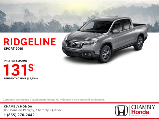 Louez la Honda Ridgeline 2019!
