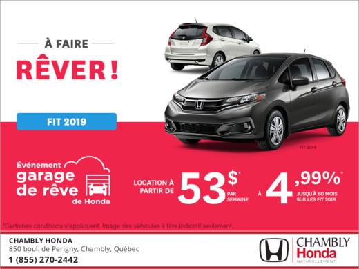 Louez la Honda Fit 2019!