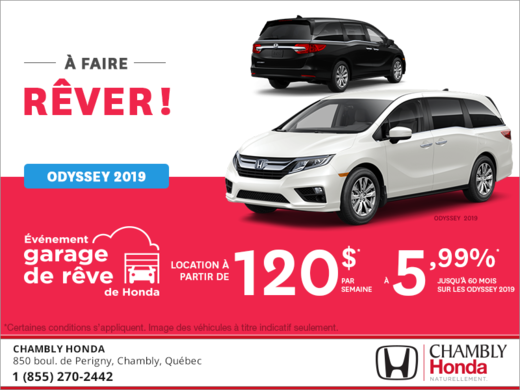 Louez la Honda Odyssey 2019!