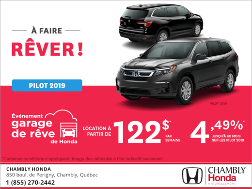 Louez le Honda Pilot 2019!
