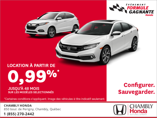 Événement formule gagnante de Honda