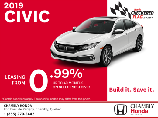Lease the 2019 Honda Civic!