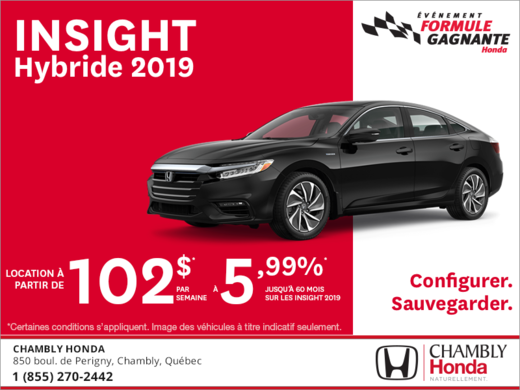 Louez la Honda Insight 2019!