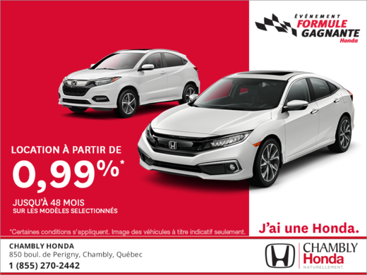 Événement formule gagnante de Honda
