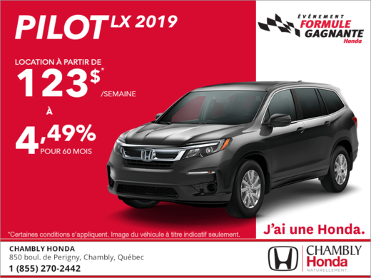 Louez le Honda Pilot 2019!