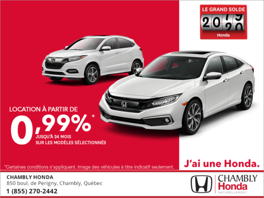 Le grand solde 2019 Honda