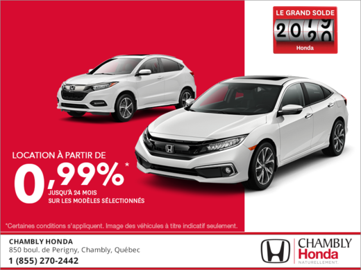 Le grand solde 2019 Honda