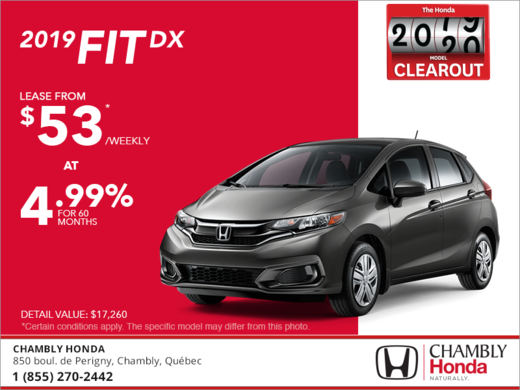 Lease the 2019 Honda Fit!