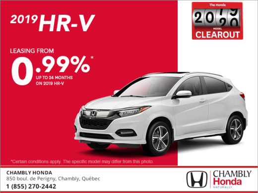 Lease the 2019 Honda HR-V!