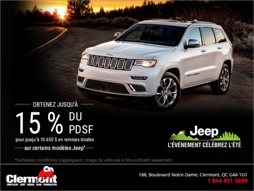 L'événement célébrez l'été Jeep!