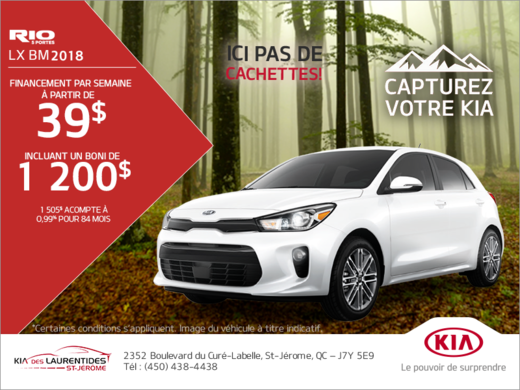 La Kia Rio 5 portes 2018