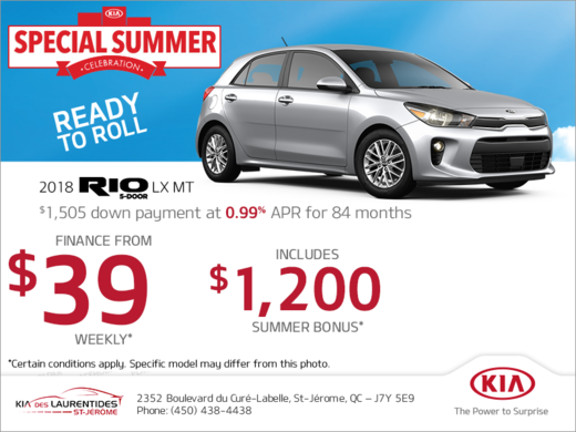 Finance the 2018 Kia Rio 5-Door!