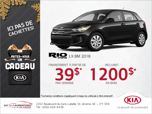 Financez la Rio 5 portes 2018!