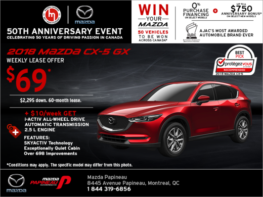 Get the 2018 Mazda CX-5 Today!