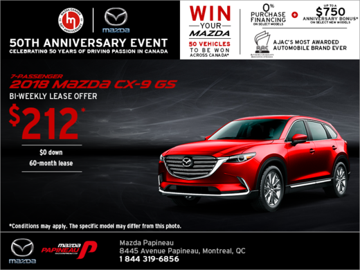 Get the 2018 Mazda CX-9 Today!