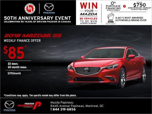 Get the 2018 Mazda6!