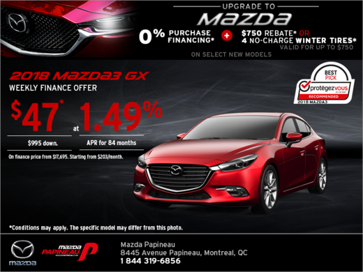 Get the 2018 Mazda3!