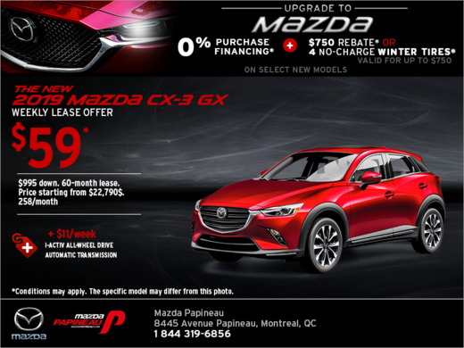 Get the 2019 Mazda CX-3!