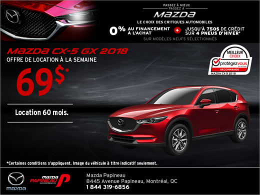 Procurez-vous la Mazda CX-5 2018!