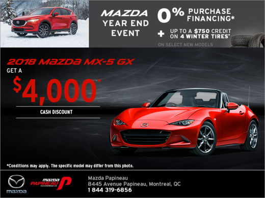 Get the 2018 Mazda MX-5 Today!