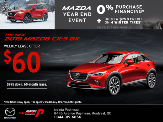 Get the 2019 Mazda CX-3!