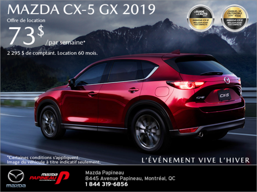 Procurez-vous la Mazda CX-5 2019!