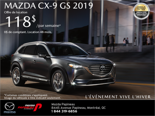 Procurez-vous la Mazda CX-9 2019!