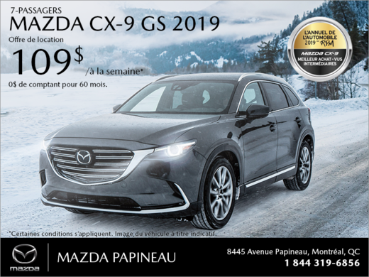 Procurez-vous la Mazda CX-9 2019!