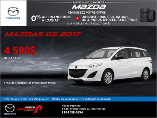 Voyez la Mazda5 GS 2017