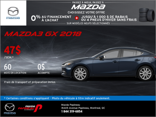 Voyez la Mazda3 2018