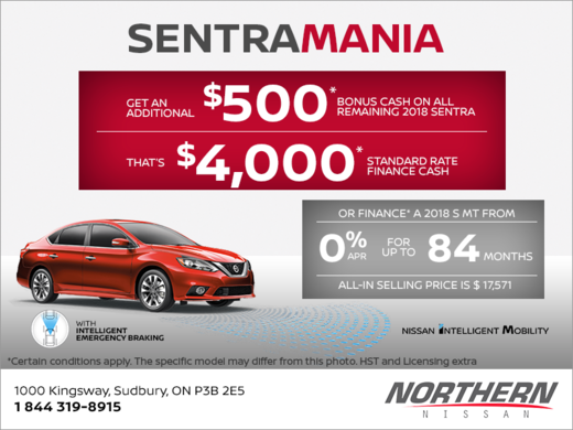 It's Sentra Mania at Nissan!