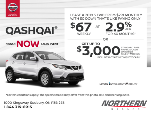 Get the 2019 Nissan Qashqai Today!