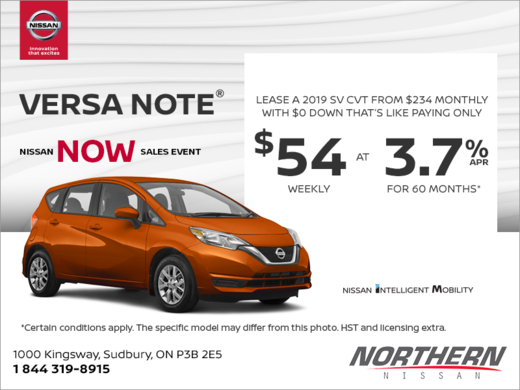 Get the 2019 Versa Note Today!