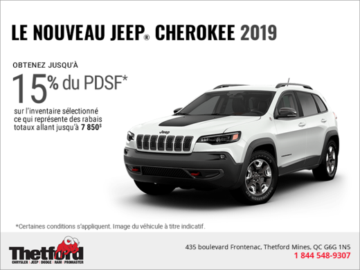 Conduisez un Jeep Cherokee 2019!