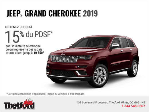 Conduisez un Jeep Grand Cherokee 2019!