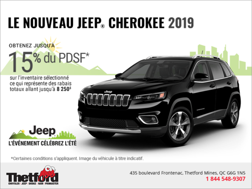 Conduisez un Jeep Cherokee 2019!