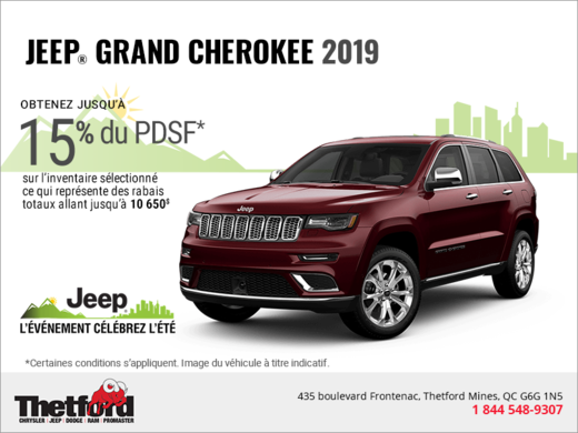 Conduisez un Jeep Grand Cherokee 2019!