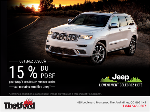 L'événement célébrez l'été Jeep!