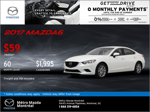 Save Big on the 2017 Mazda6 GX!