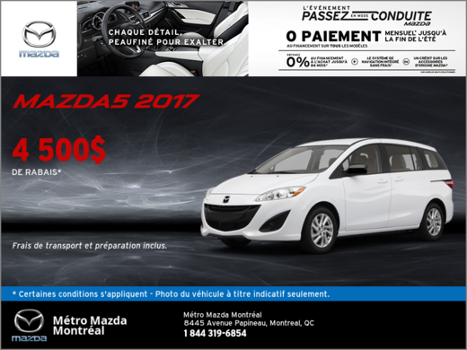 Voyez la Mazda5 GS 2017