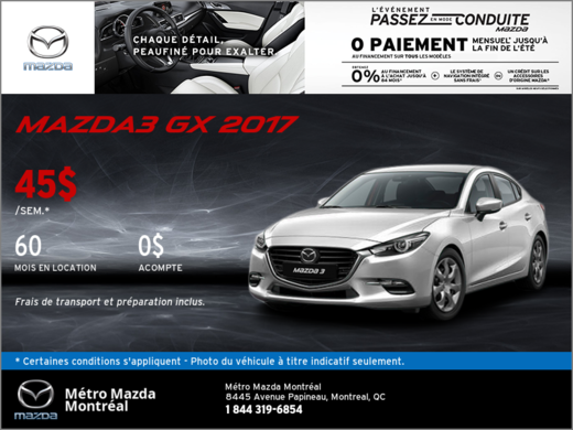 Voyez la Mazda3 2017