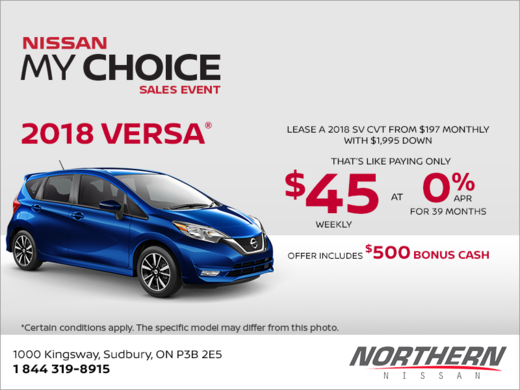 Get the 2018 Versa Note Today!